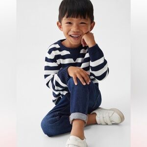 Excellent condition Mango Baby Striped Coastal Cotton Sweater Size 2-3 Boys